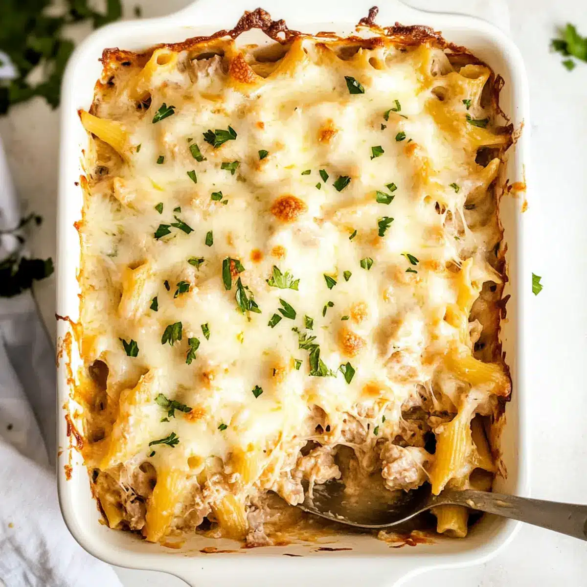 Easy Creamy Tuna Pasta Bake