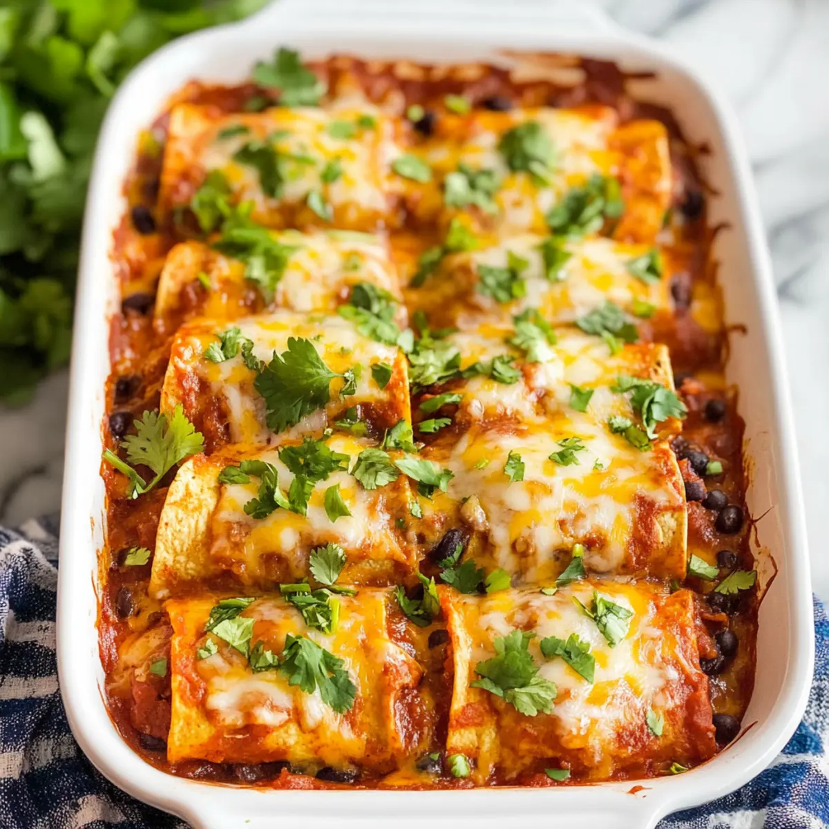 Vegetarian Black Bean Enchilada Casserole