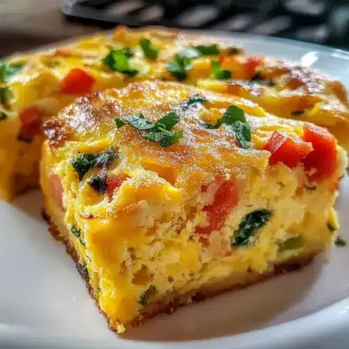 Cheesy Breakfast Biscuit Frittata