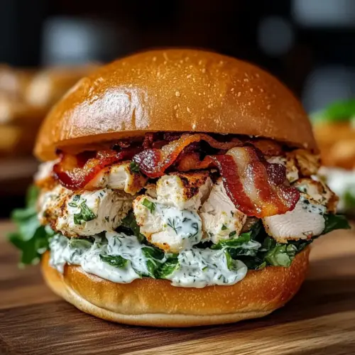 Chopped Chicken Bacon Ranch Sandwich