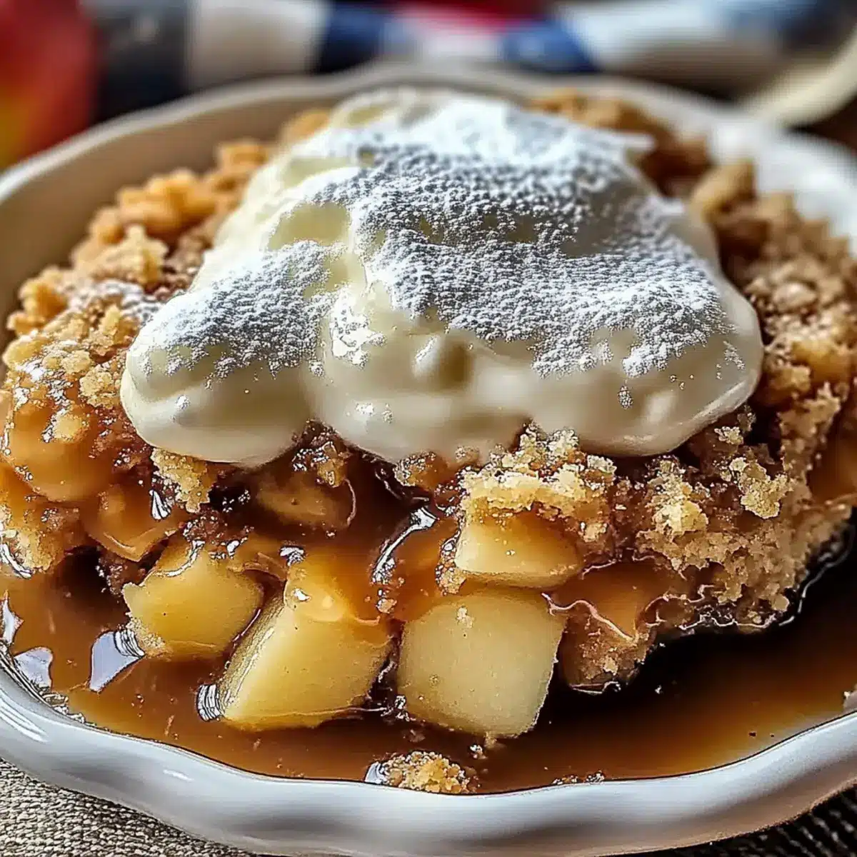 Warm Caramel Apple Dump Cake