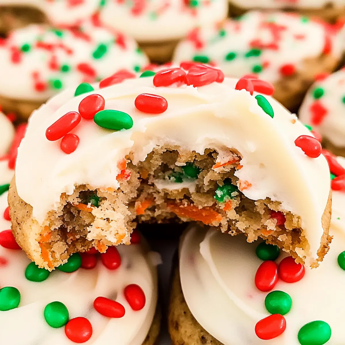 Christmas Carrot Cake Cookies