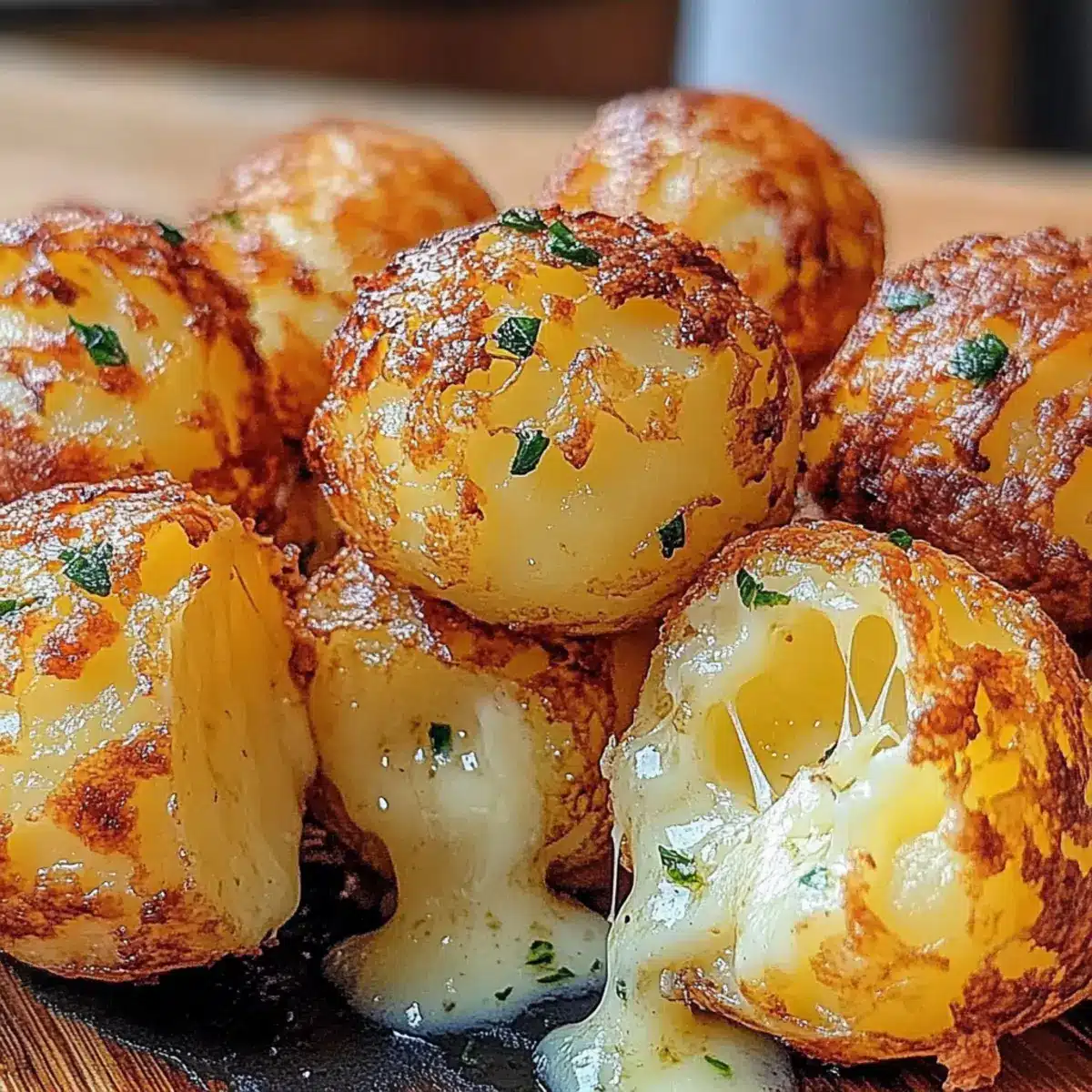 Crispy Potato Cheese Bombs