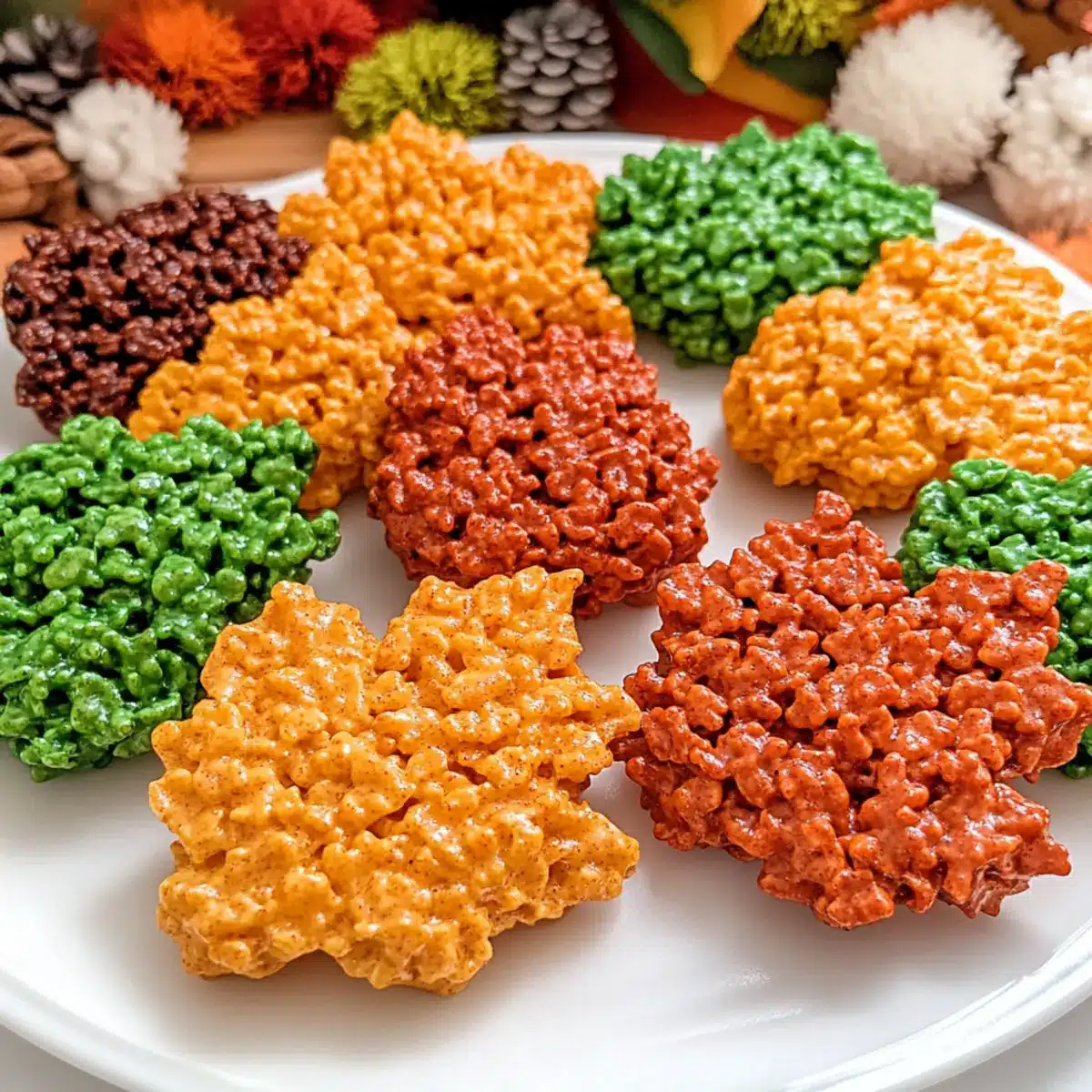 Fall Leaves Rice Krispie Treats