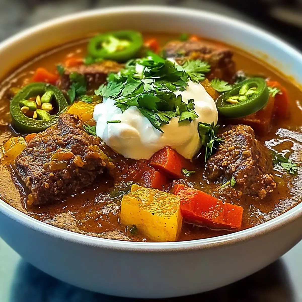 Crockpot Jalapeño Popper Beef Stew