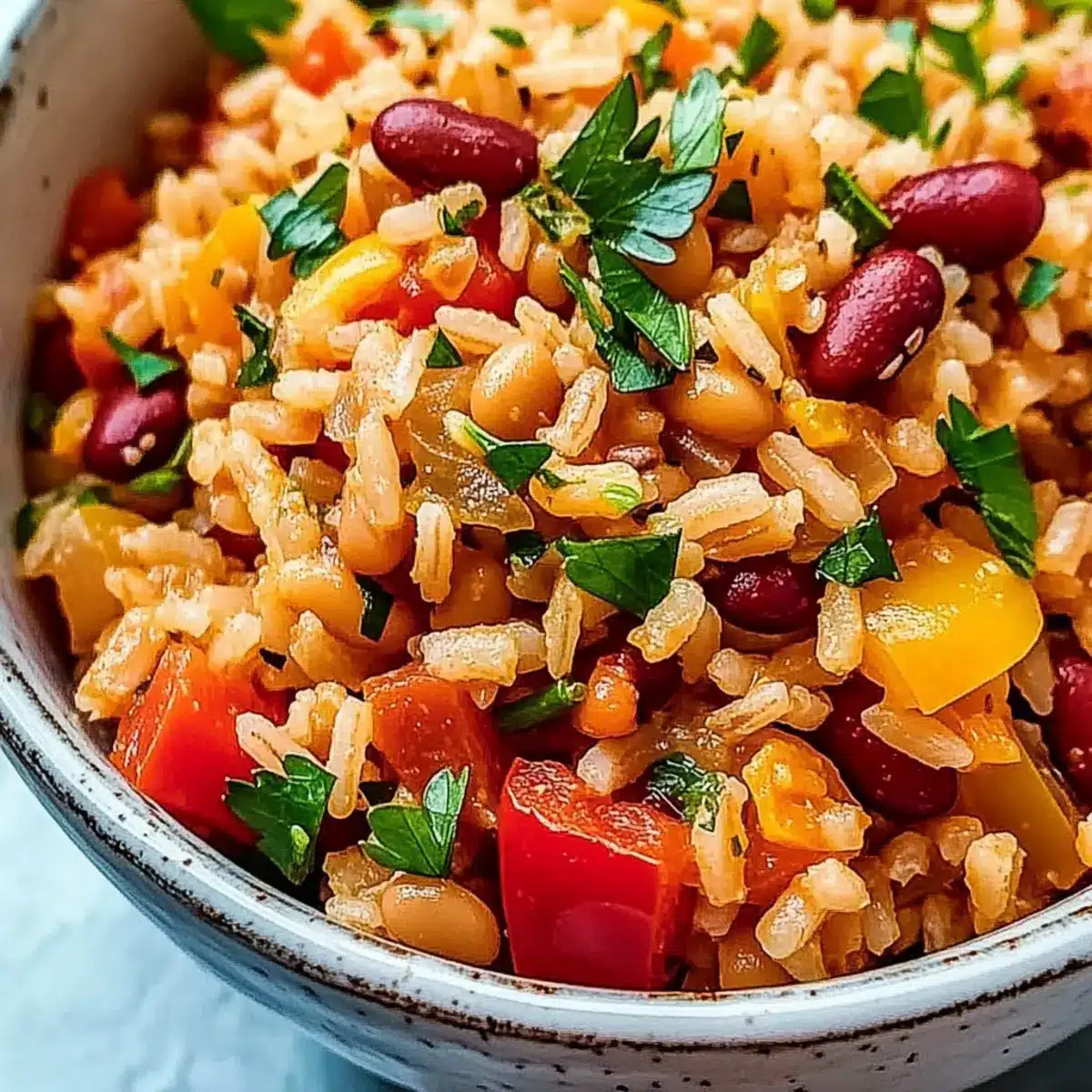 Healthy Mediterranean Rice and Beans