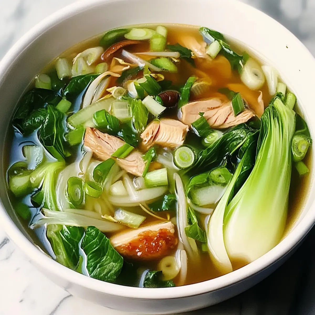 Hearty Bokchoy Chicken Soup