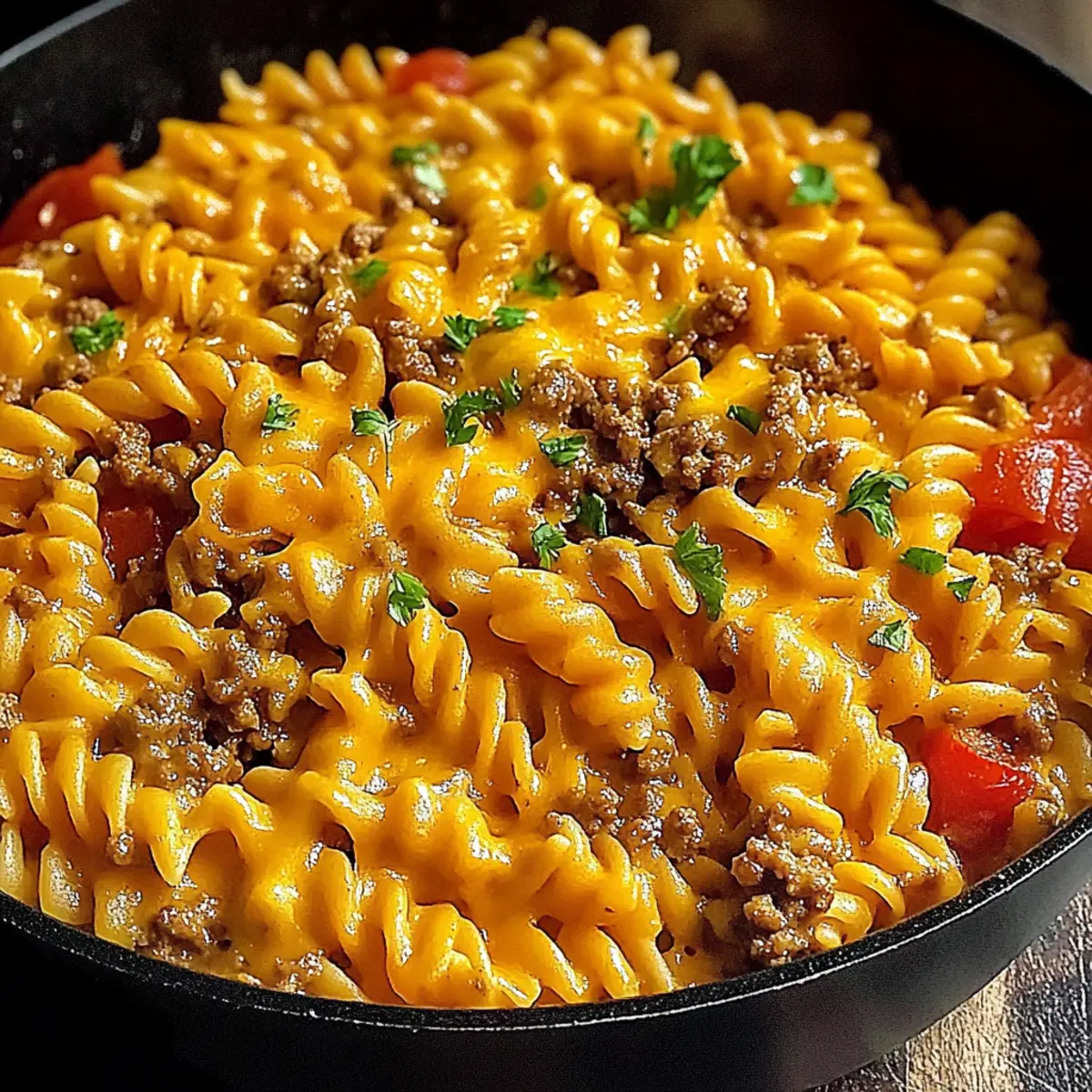 One-Pot Cheesy Taco Pasta Skillet