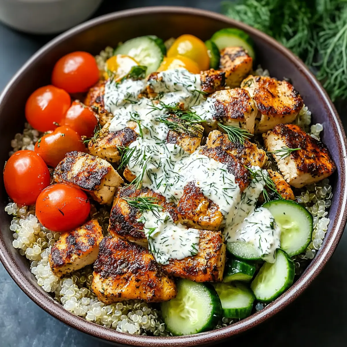 Creamy Chicken Bowls Feta