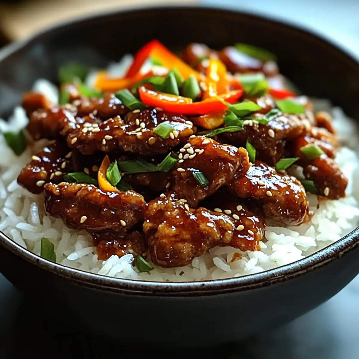 Crispy Chilli Beef Rice Crispy Juicy and Delicious