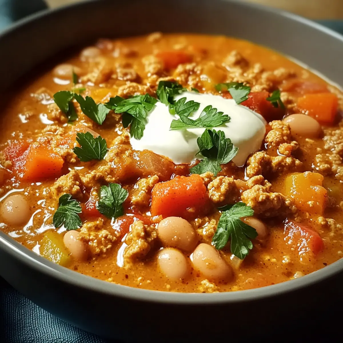Creamy Turkey Pumpkin Chili