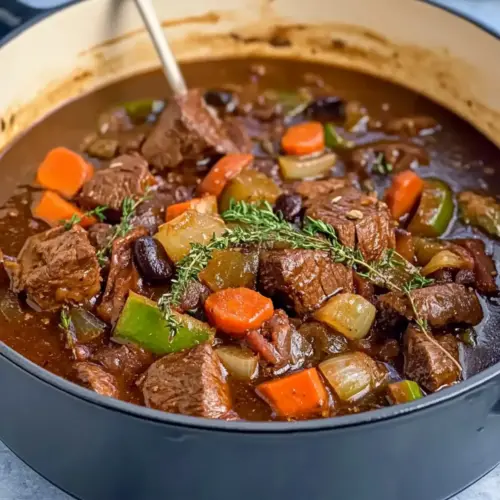 Rich and Flavorful Beef Stew with Porcini Mushrooms and Root Vegetables Recipe