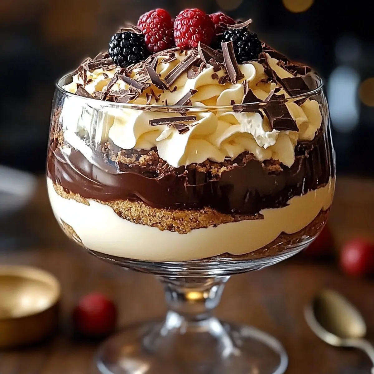 Decadent Baileys Chocolate Cheesecake Trifle