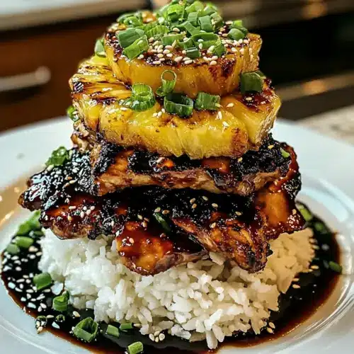 Hawaiian Huli Huli Chicken Stack