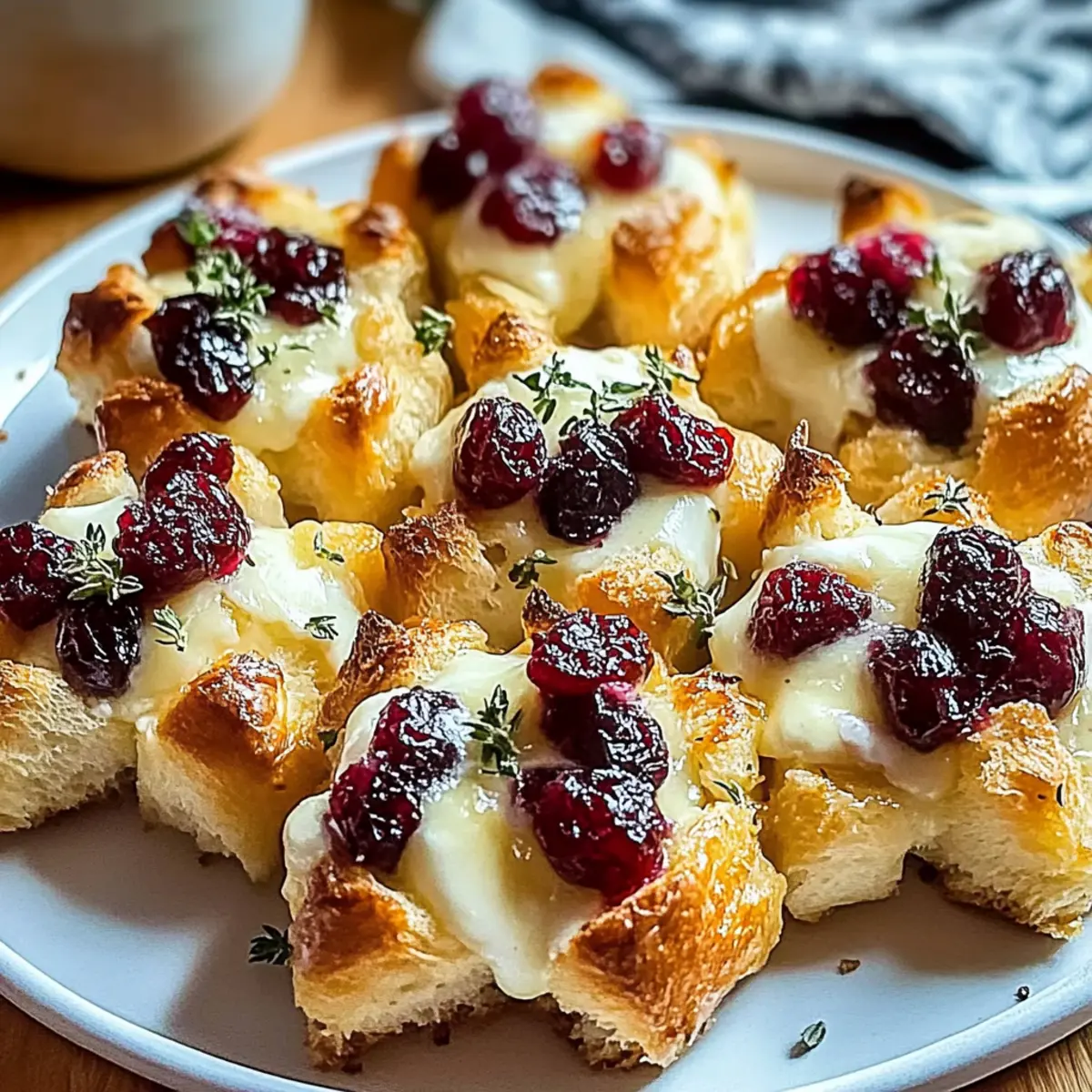 Irresistible Cranberry Brie Pull-Apart Bread Bites Recipe