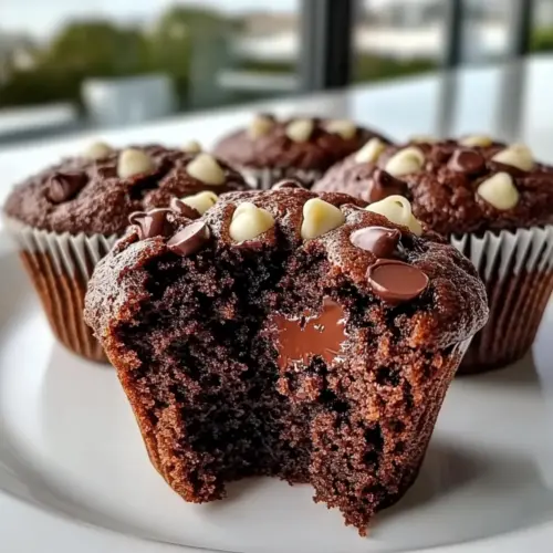 Double Chocolate Zucchini Muffins