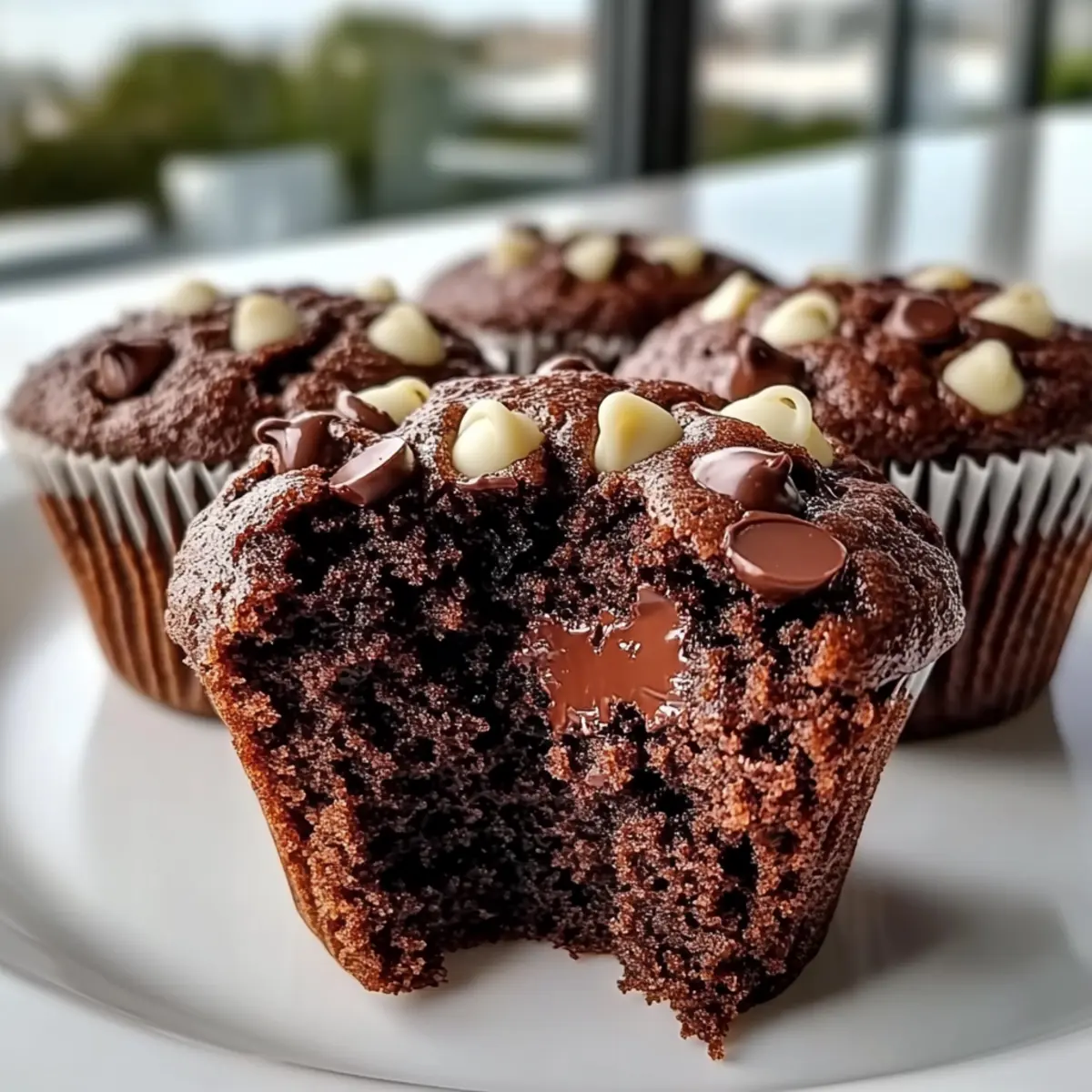 Double Chocolate Zucchini Muffins