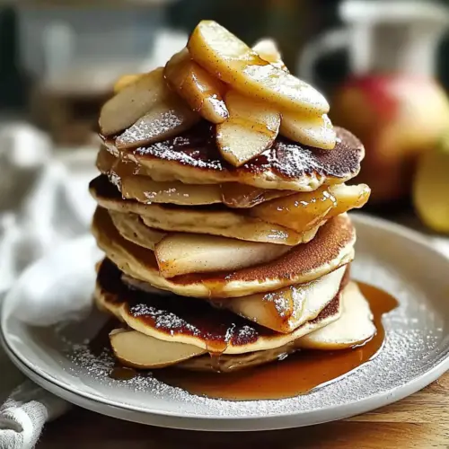 Pancakes with Healthy Caramelized Apples