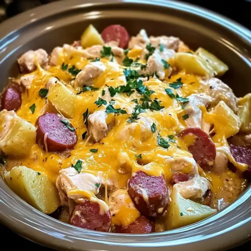 Cheesy Chicken Sausage Crockpot