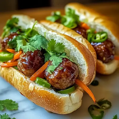 Korean BBQ Meatball Banh Mi