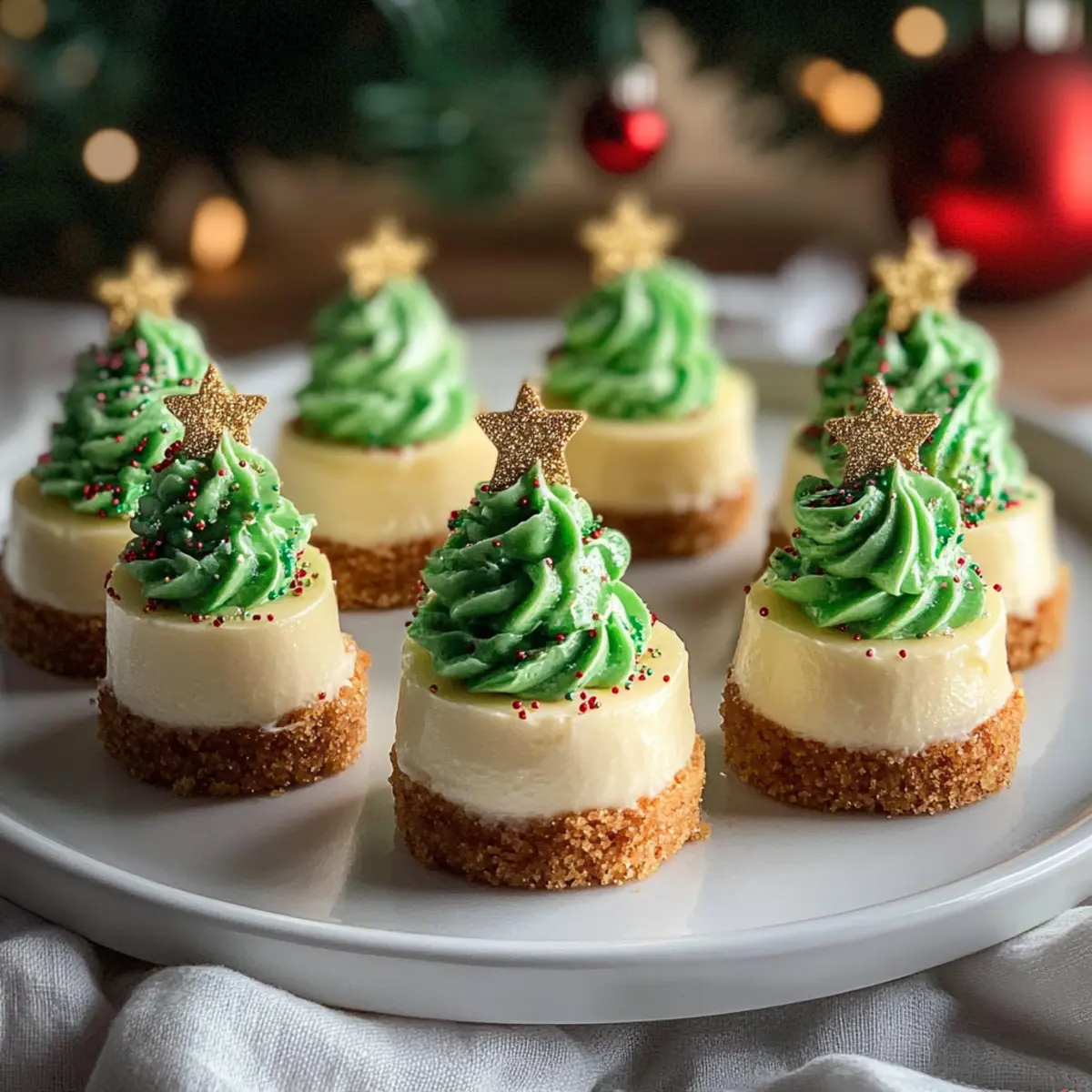 Christmas Mini Tree Cheesecakes That Steal the Show