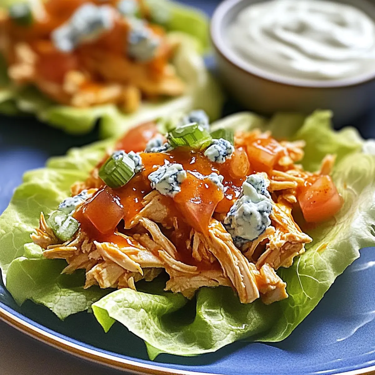 Buffalo Chicken Lettuce Wraps