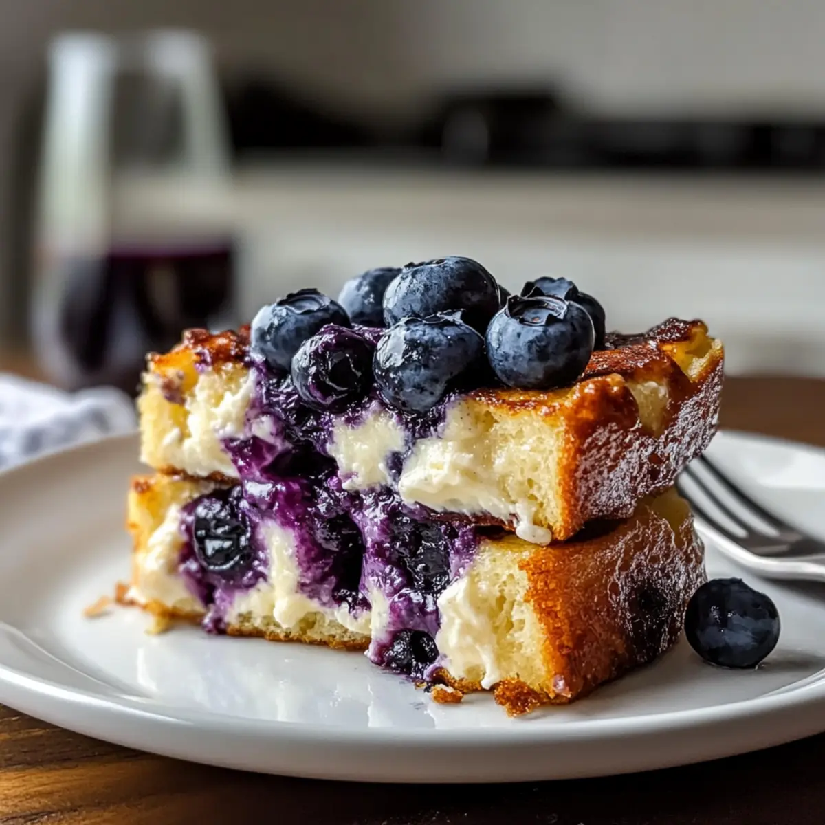 Delicious Blueberry Cream Cheese French Toast Casserole Recipe