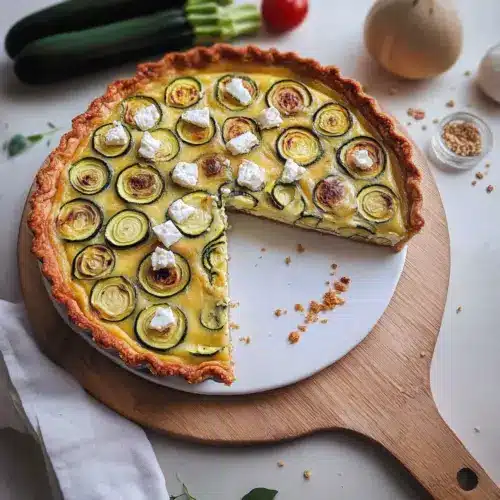 Easy Zucchini Feta Quiche