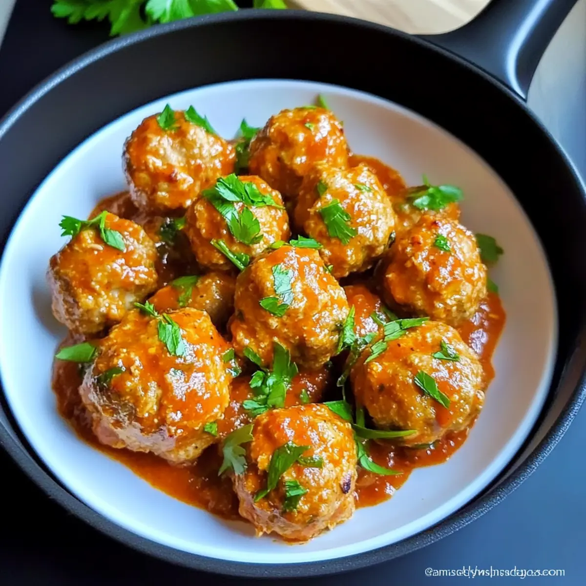 Instant Pot Buffalo Chicken Meatballs (Paleo, Whole30, Keto)