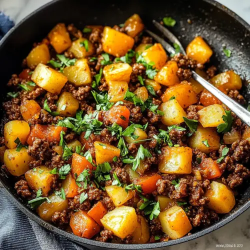 Quick Ground Beef Potatoes