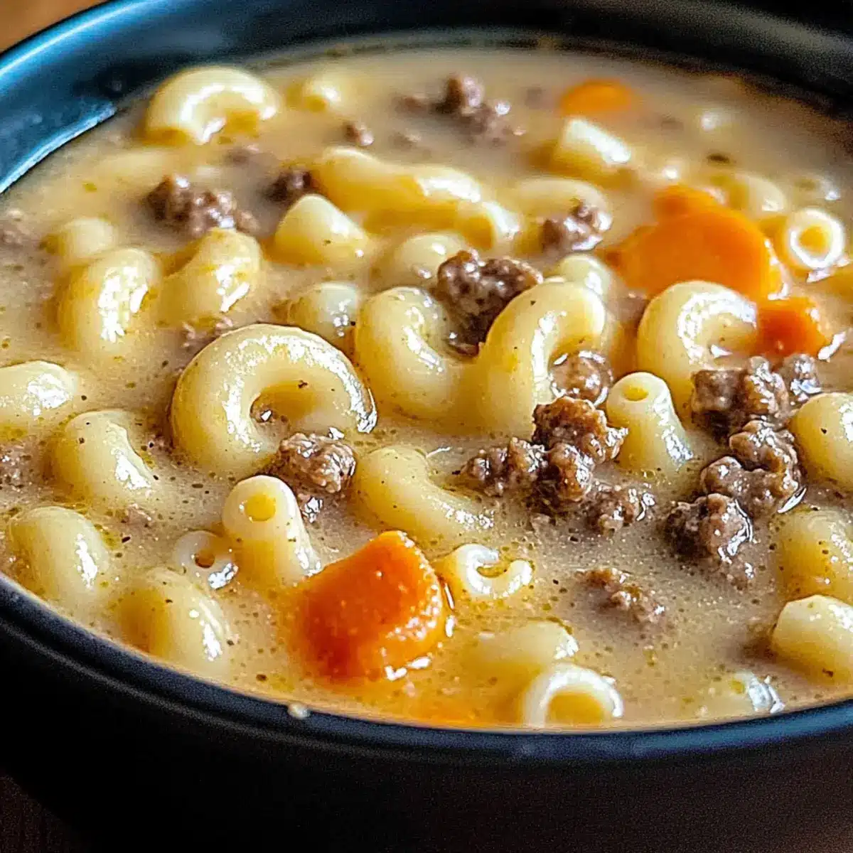 Cheeseburger Macaroni Soup