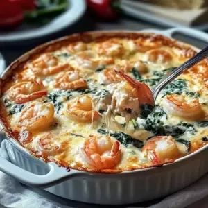 Creamy Shrimp & Crab Spinach Dip