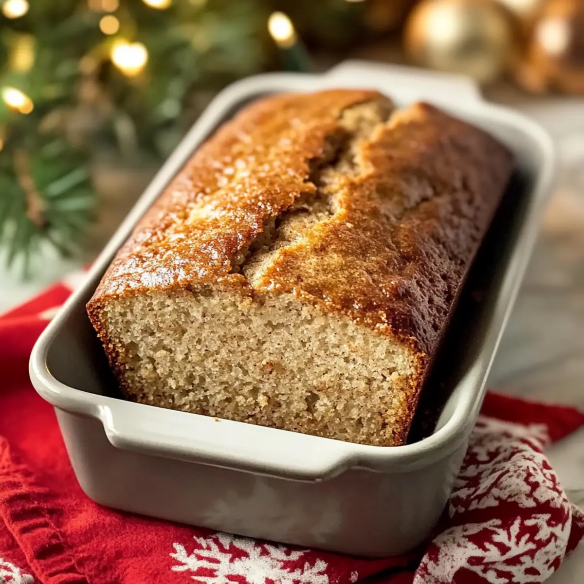 Spiced Vegan Eggnog Bread