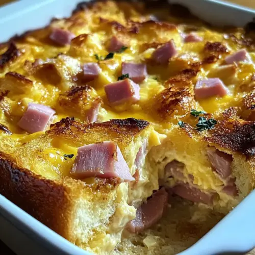 Monte Cristo Breakfast Casserole Delight