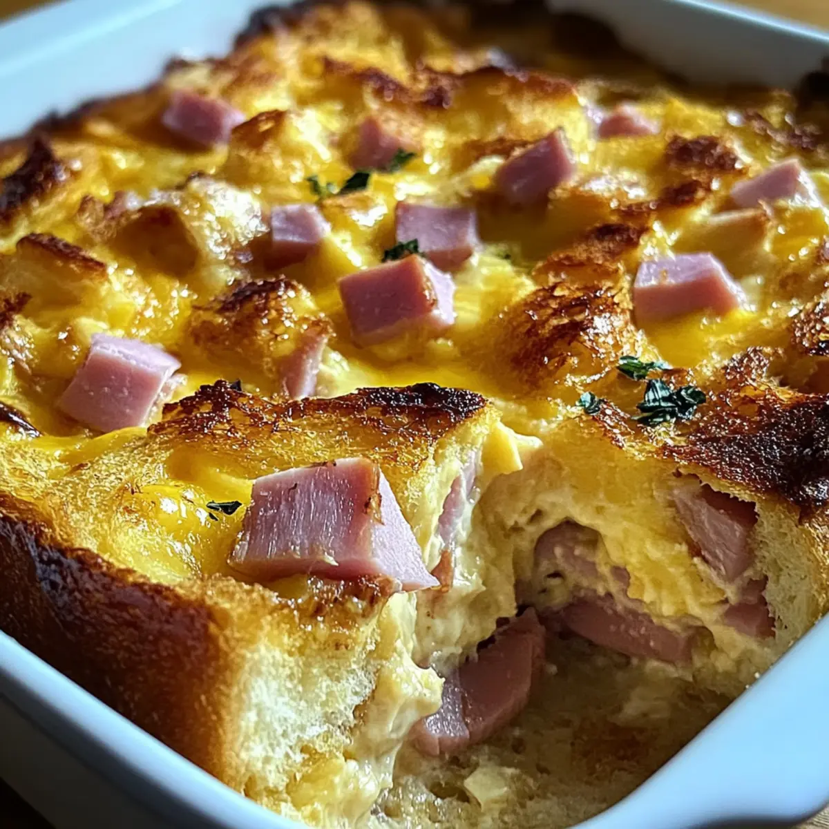 Monte Cristo Breakfast Casserole Delight