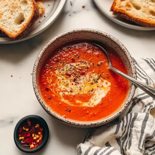Garlic Tomato Soup with White Beans Recipe