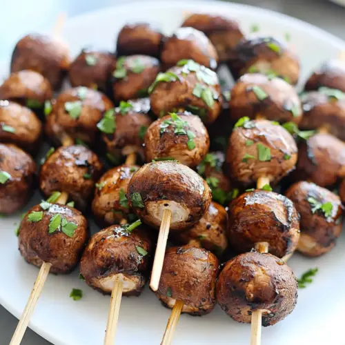 Garlic Mushroom Kabobs