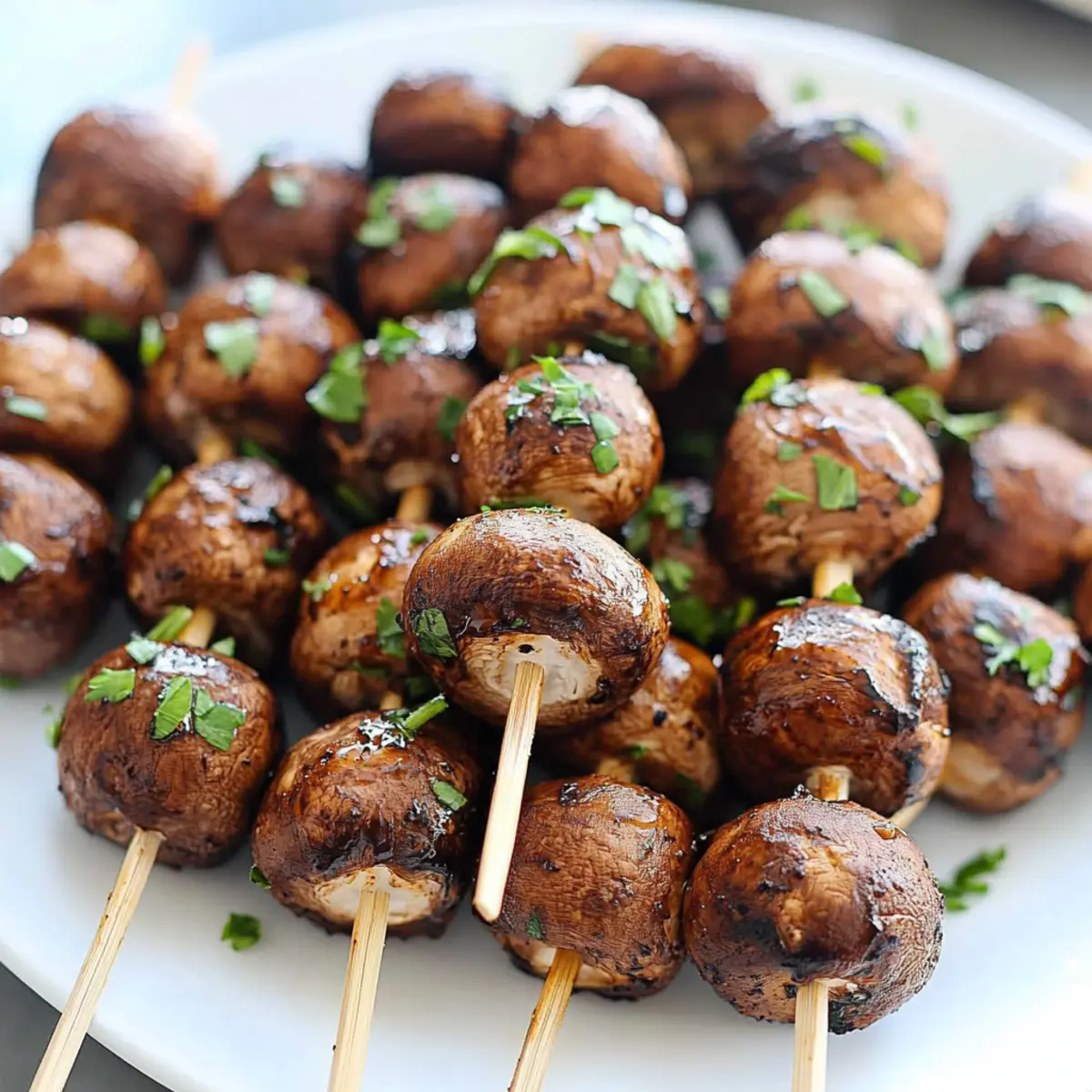 Garlic Mushroom Kabobs