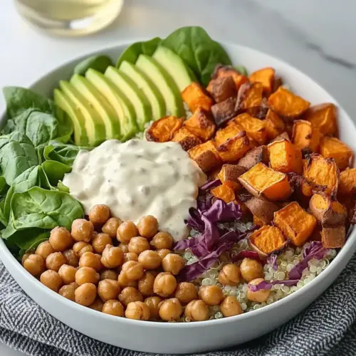 Chickpea Sweet Potato Grain Bowls Recipe