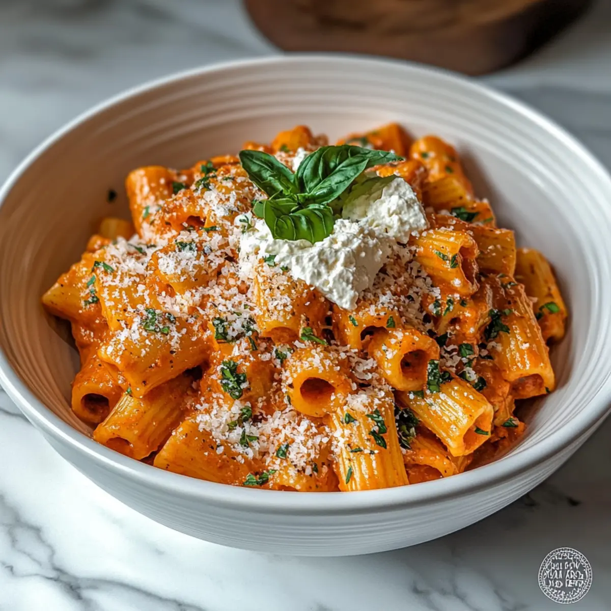 Creamy tomato garlic pasta