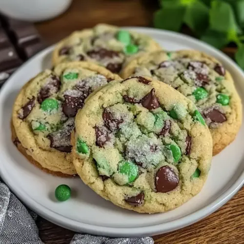 St. Patricks Day Mint Chocolate Chip Cookies Easy Homemade Recipe