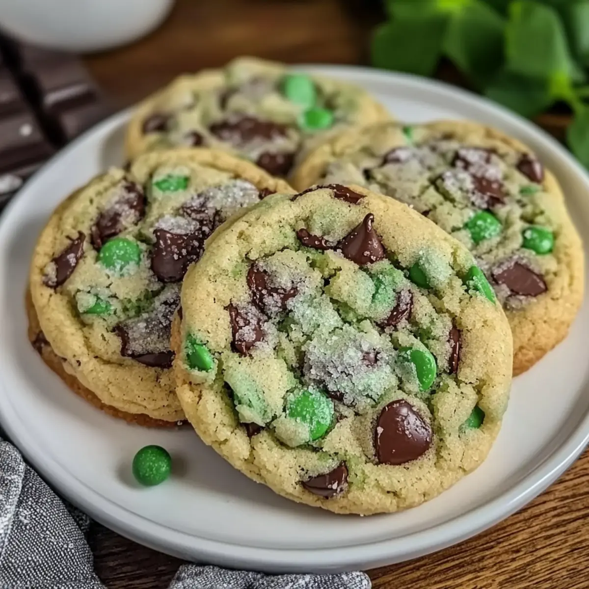 St. Patricks Day Mint Chocolate Chip Cookies Easy Homemade Recipe