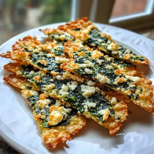 Irresistible Mediterranean Spinach and Feta Cheese Crisps
