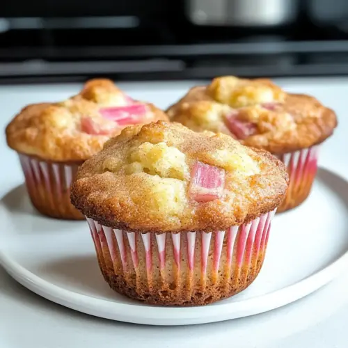 Rhubarb Muffins with Yogurt