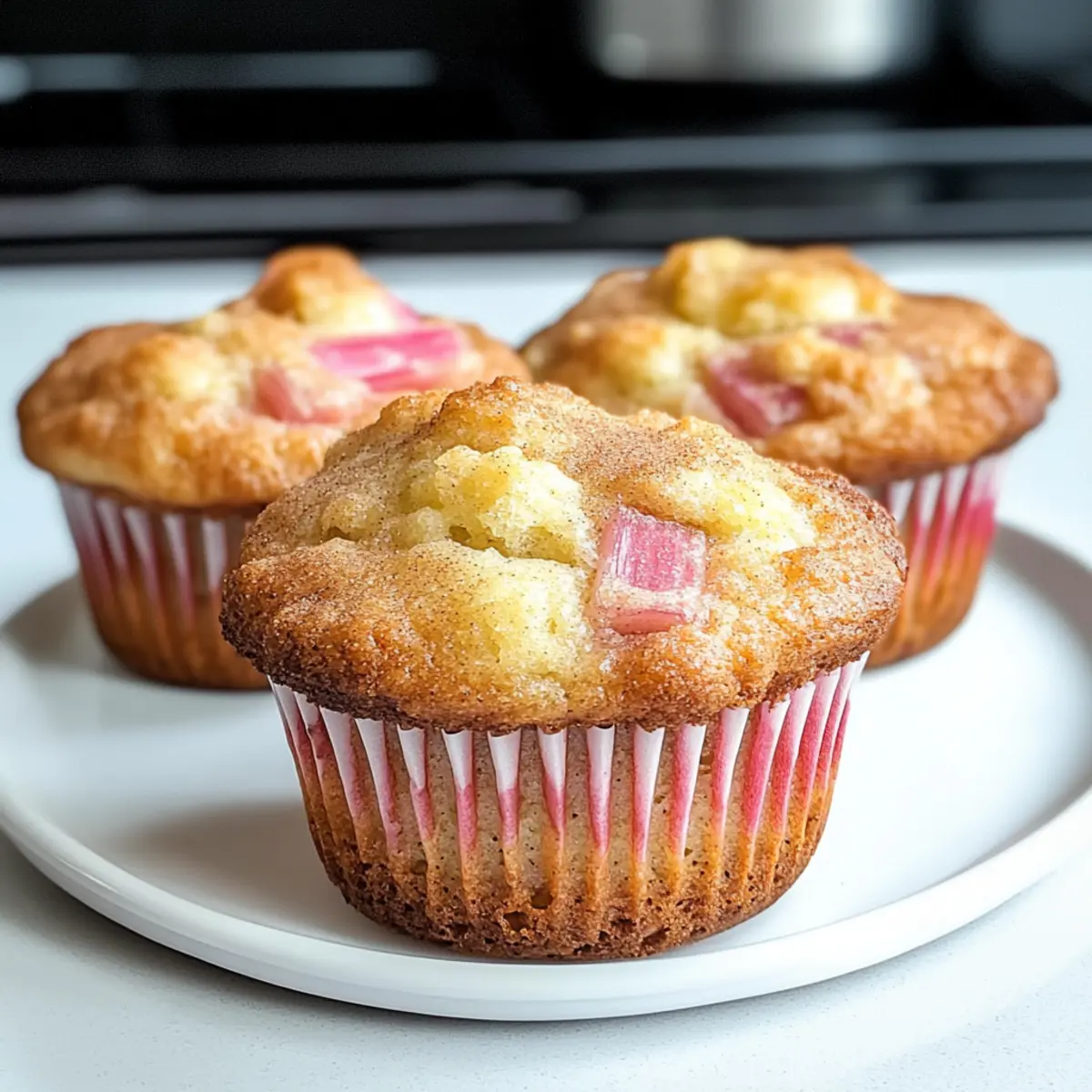 Rhubarb Muffins with Yogurt