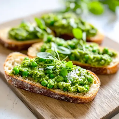 Pea Bruschetta