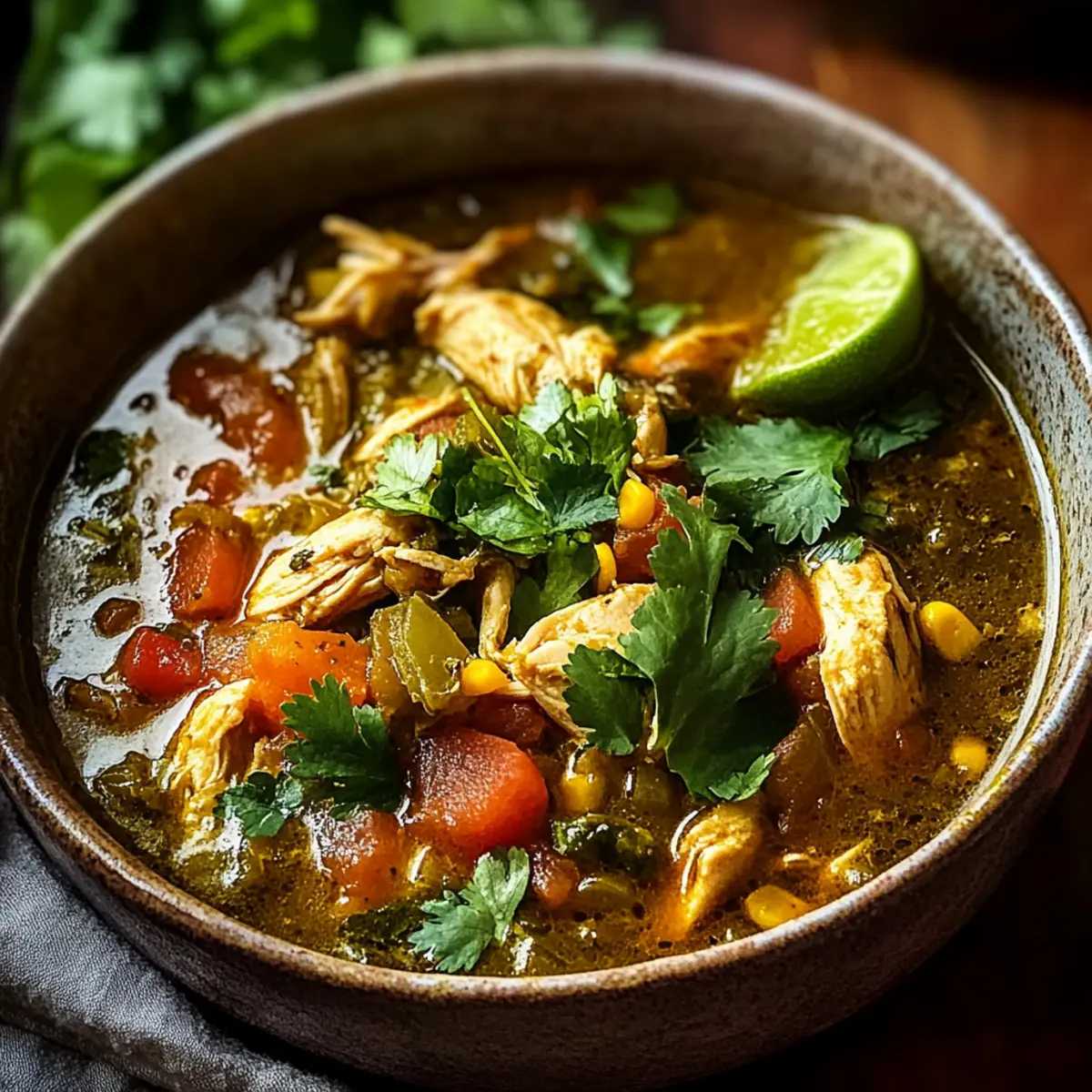 Delicious Green Chile Chicken Stew
