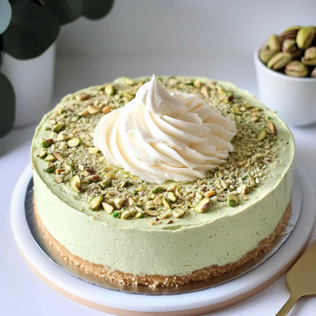 No Bake Pistachio Cheesecake