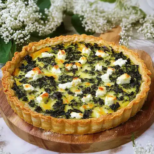 Dandelion Greens and Feta Tart