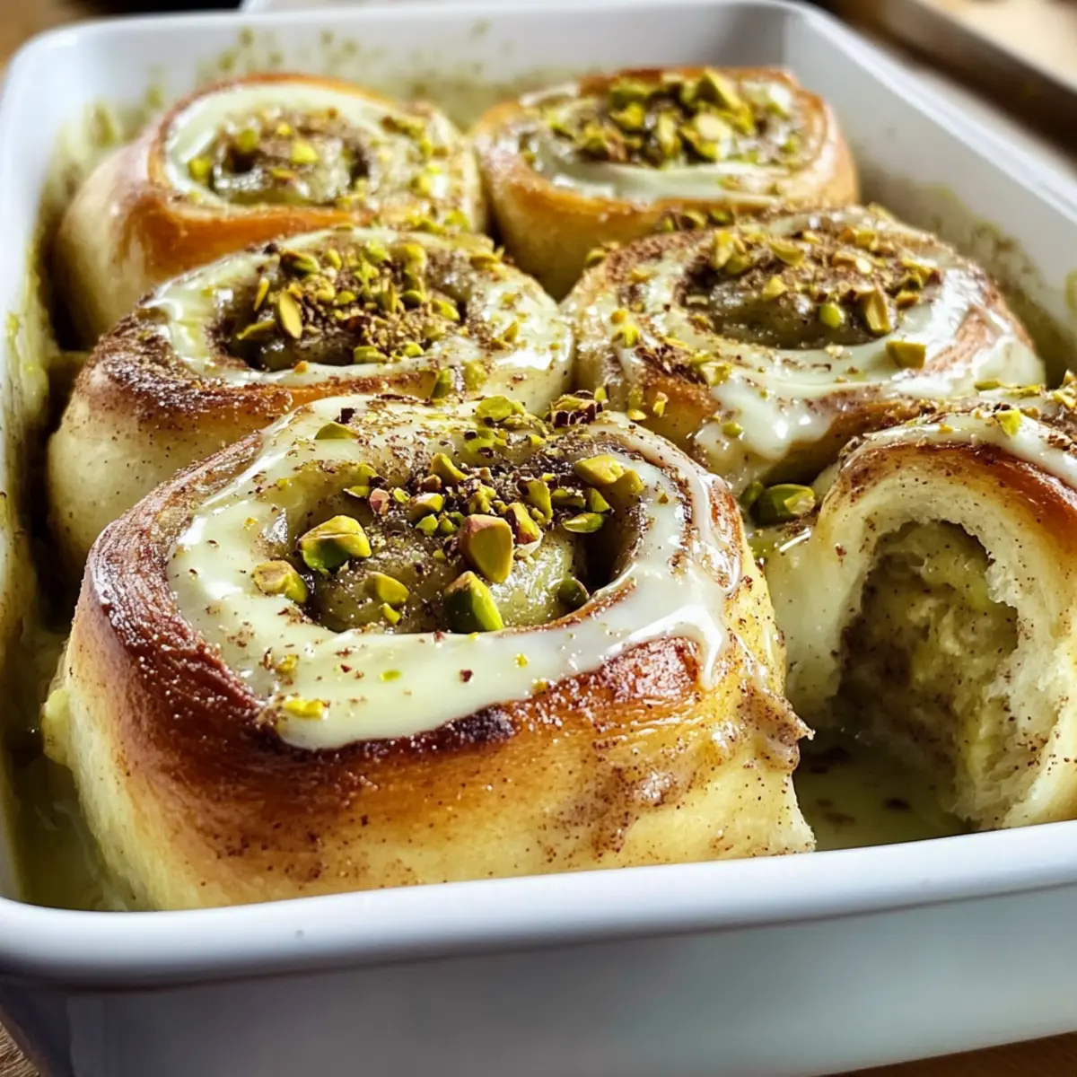 Pistachio Cream Cinnamon Rolls